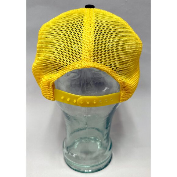 Vintage RUGER Firearms Guns Black Gold Snapback Trucker Hat w Patch 80s NOS - Picture 4 of 9